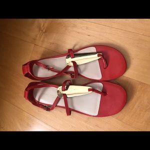 Red sandals
